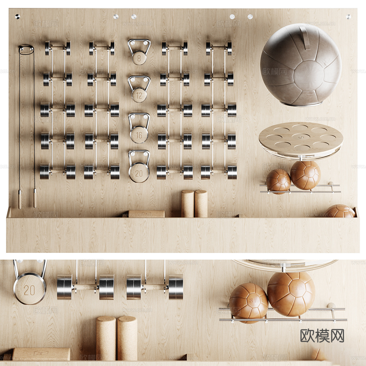 现代健身器材3d模型