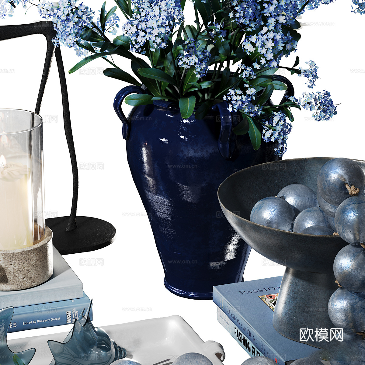 新中式饰品摆件组合3d模型