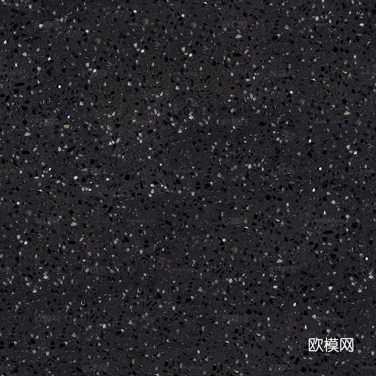 高清无缝黑色深色水磨石贴图