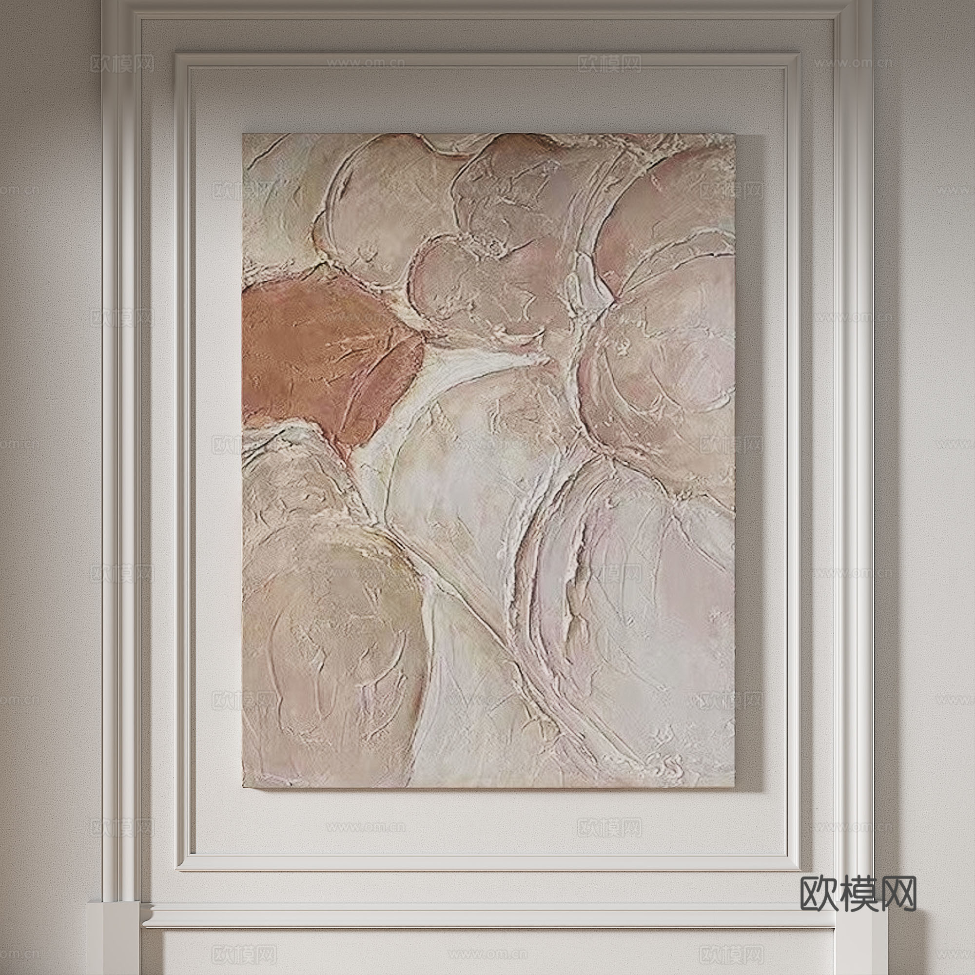 现代，简约，肌理，抽象，轻奢，侘寂，立体，装饰画3d模型