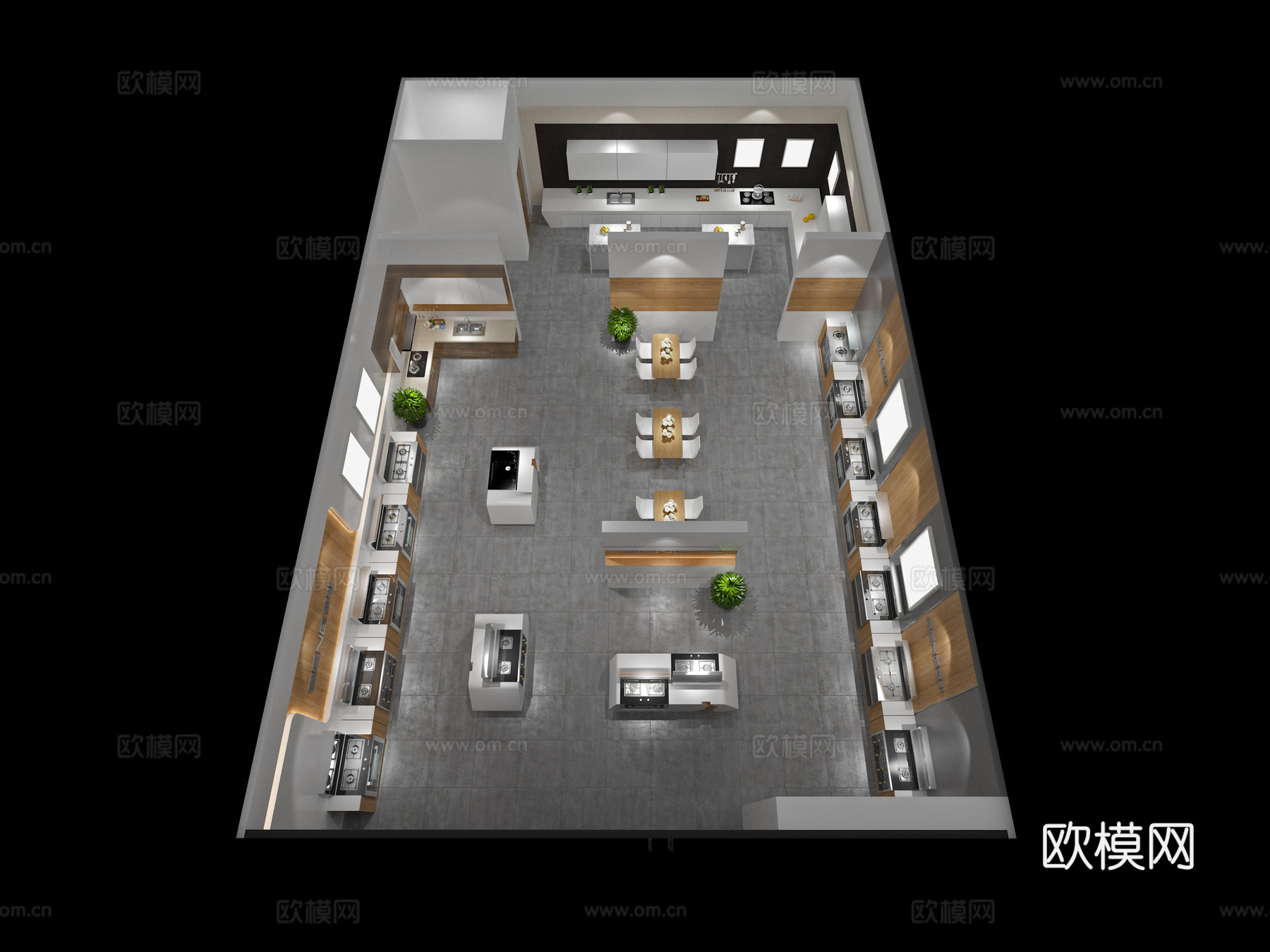 现代集成灶展厅3d模型
