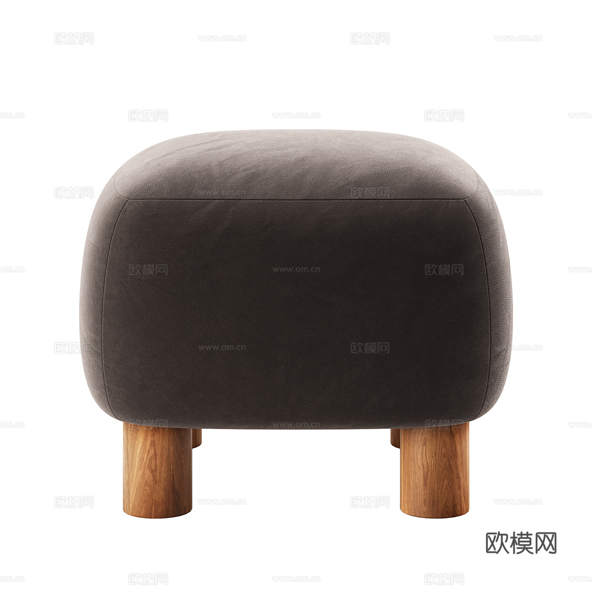 现代奶油风布艺凳子3d模型
