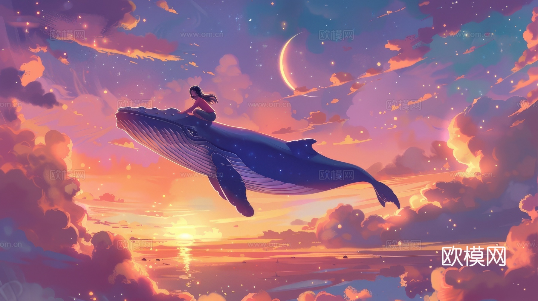 儿童房卡通壁纸壁画下载（渲染图7）