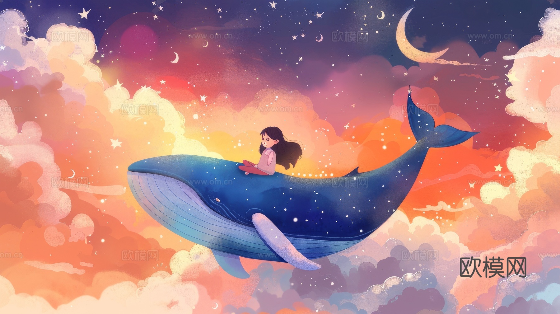 儿童房卡通壁纸壁画下载（渲染图8）