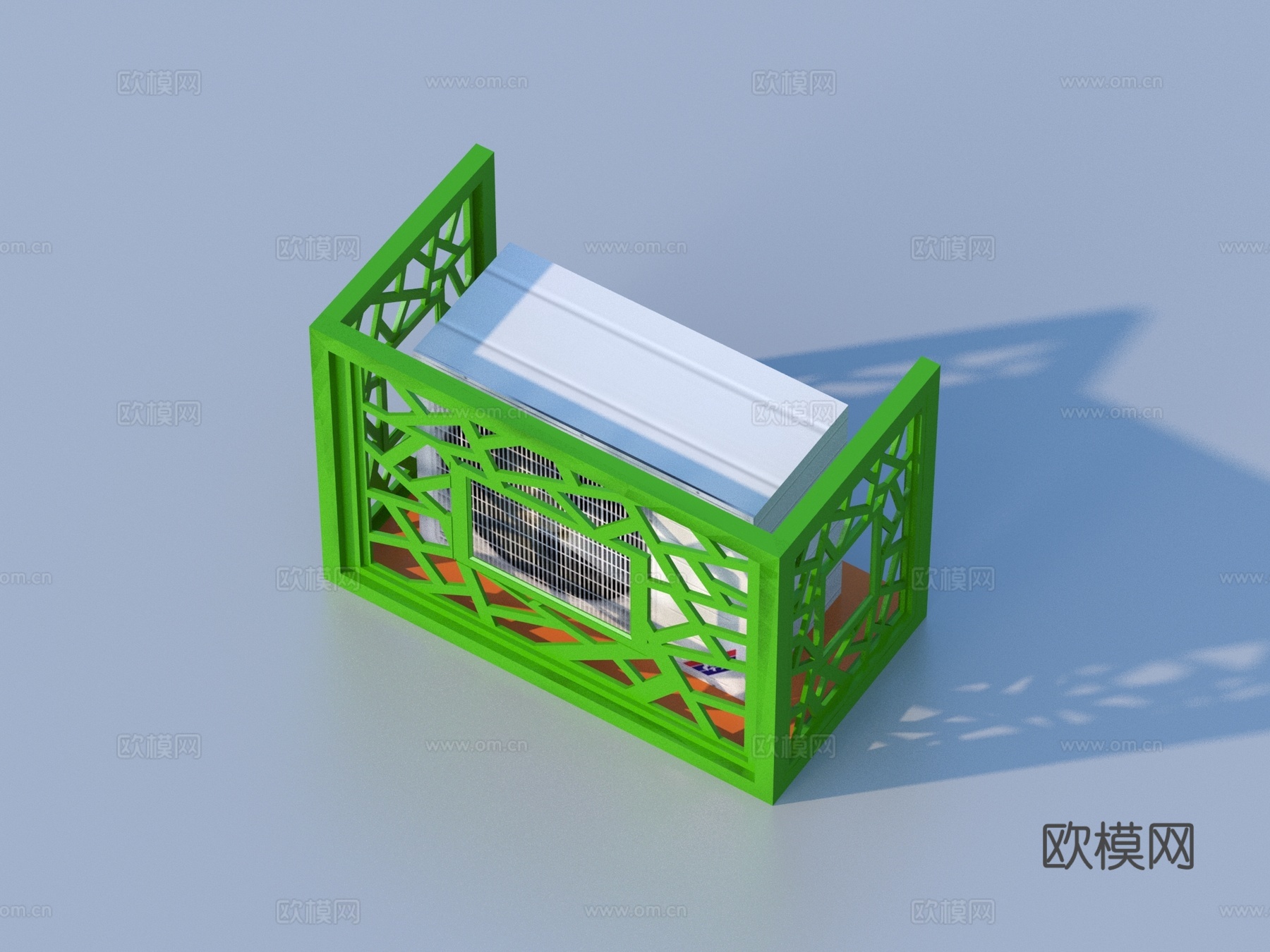 空调架 空调外机 格栅装饰3d模型