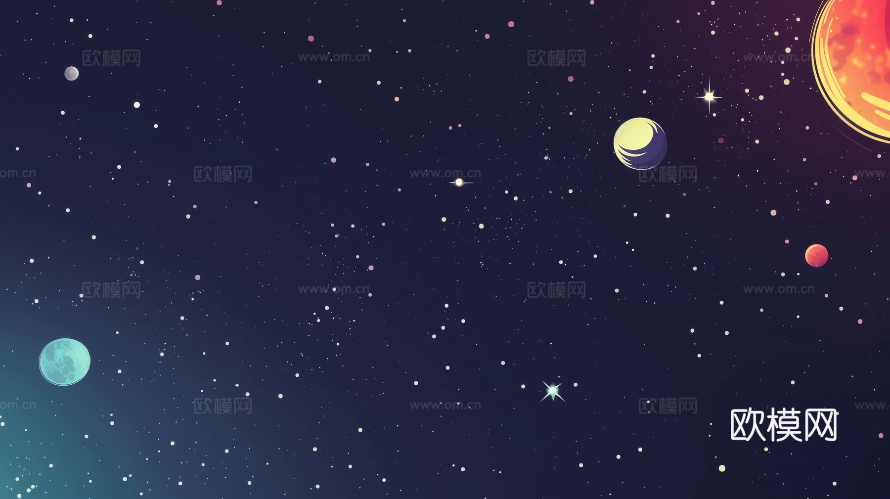 儿童房卡通壁纸壁画