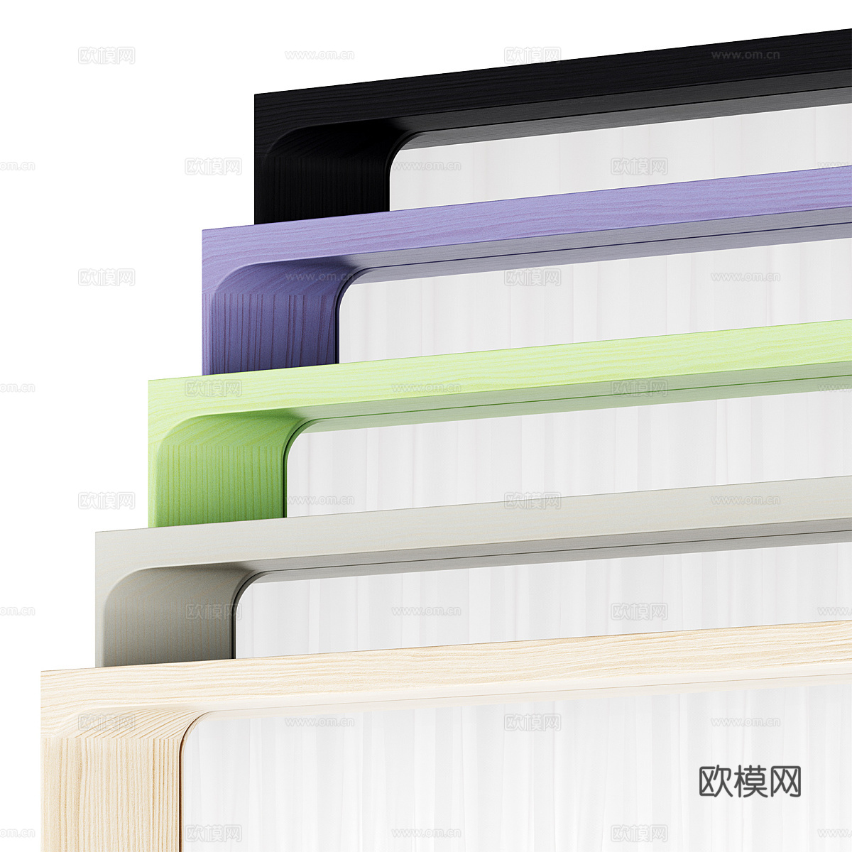 现代极简穿衣镜3d模型