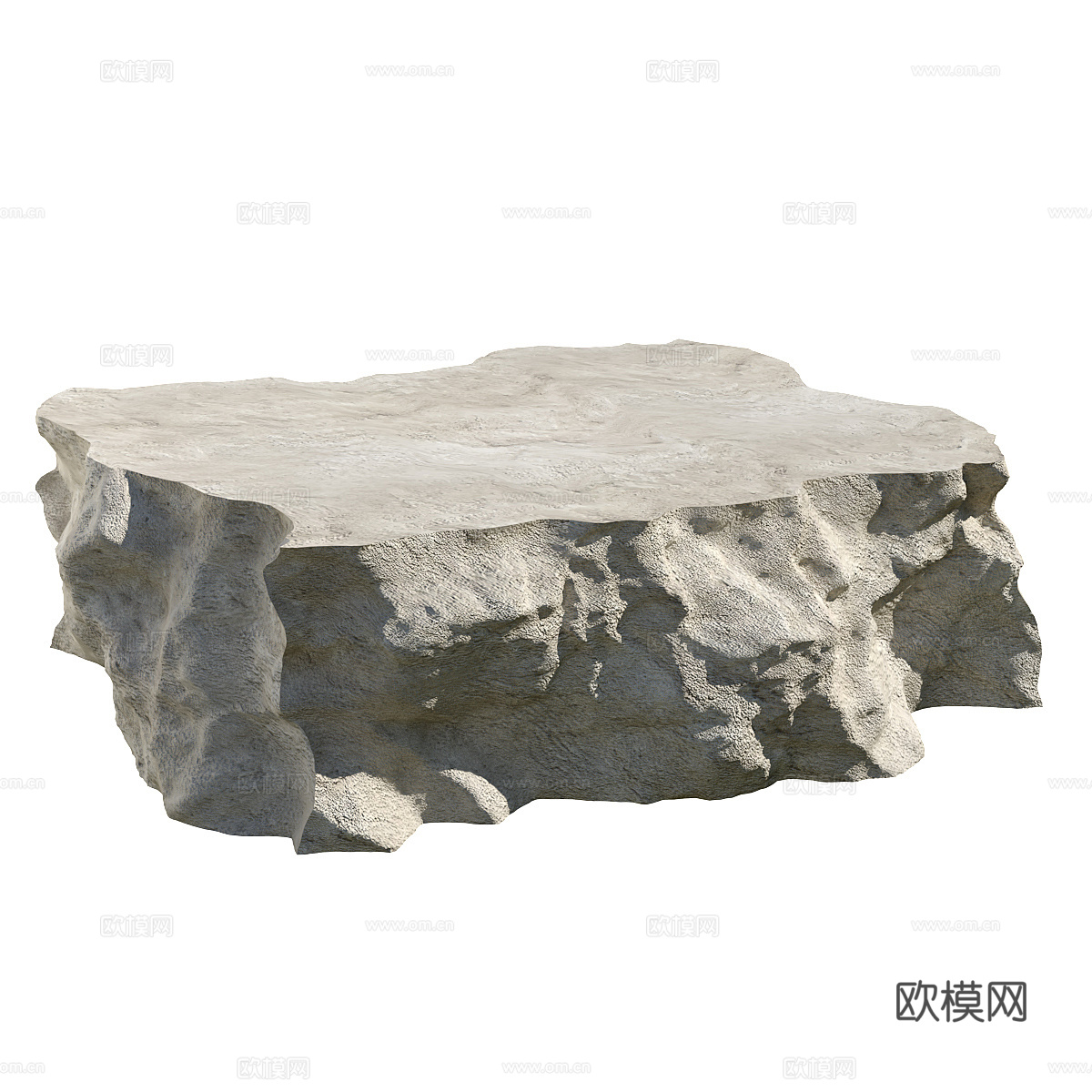 现代意式极简岩石茶几3d模型