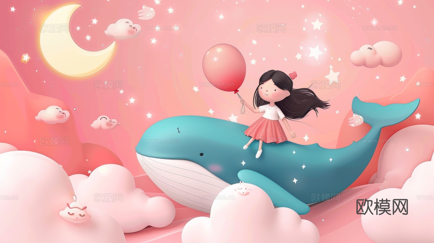 儿童房卡通壁纸壁画