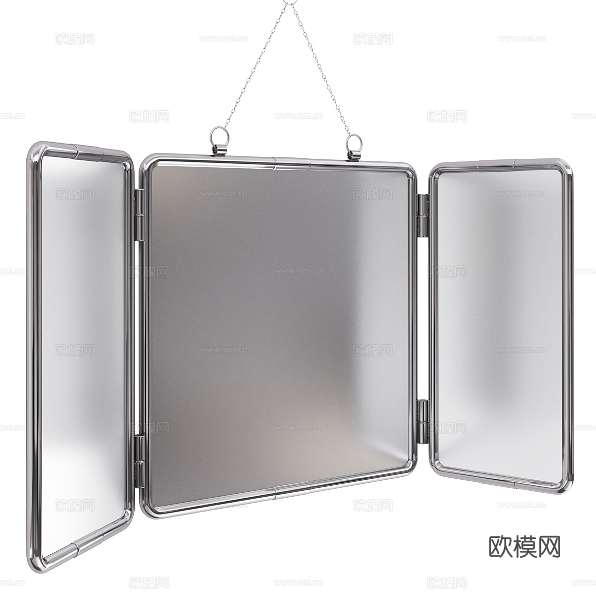现代折叠挂镜3d模型
