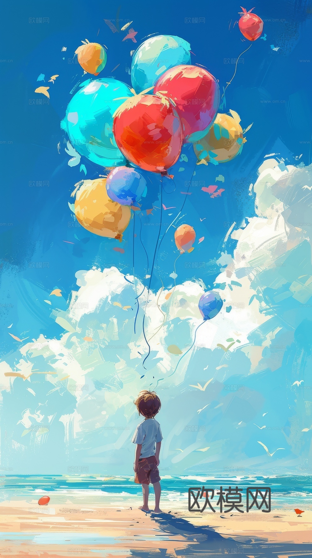 儿童房卡通壁纸壁画