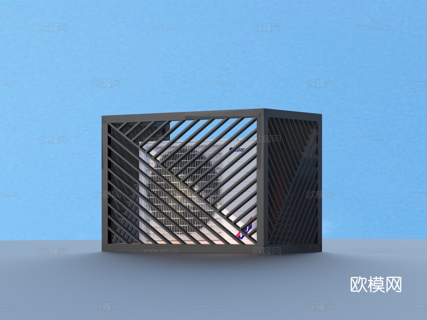 空调架 空调外机 格栅装饰3d模型