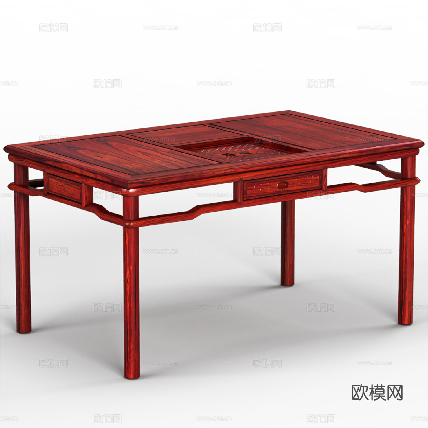 中式茶桌 新中式茶桌 实木红木3d模型