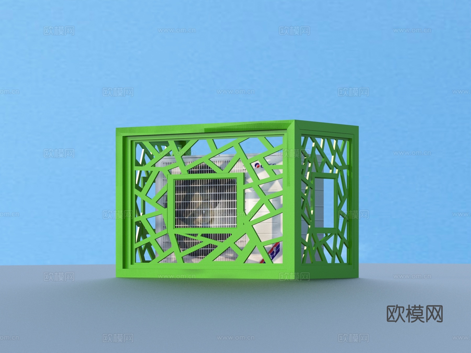 空调架 空调外机 格栅装饰3d模型