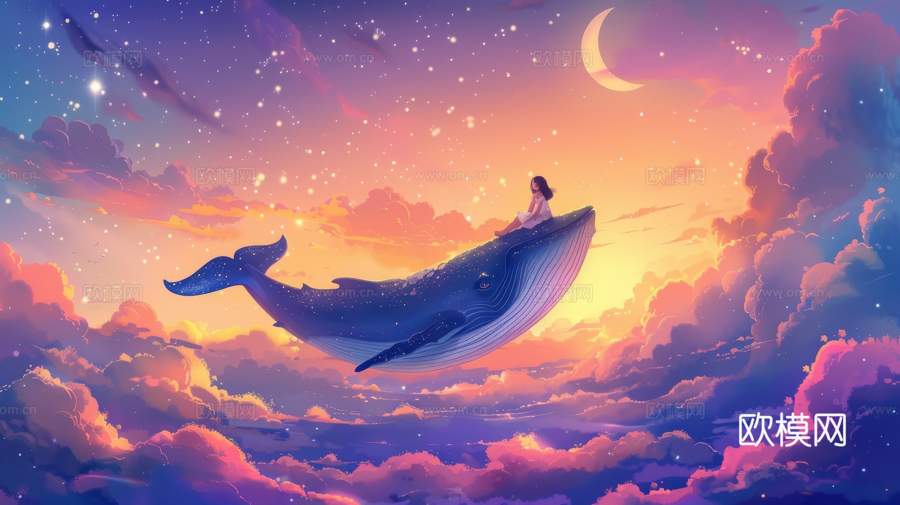 儿童房卡通壁纸壁画下载（渲染图3）