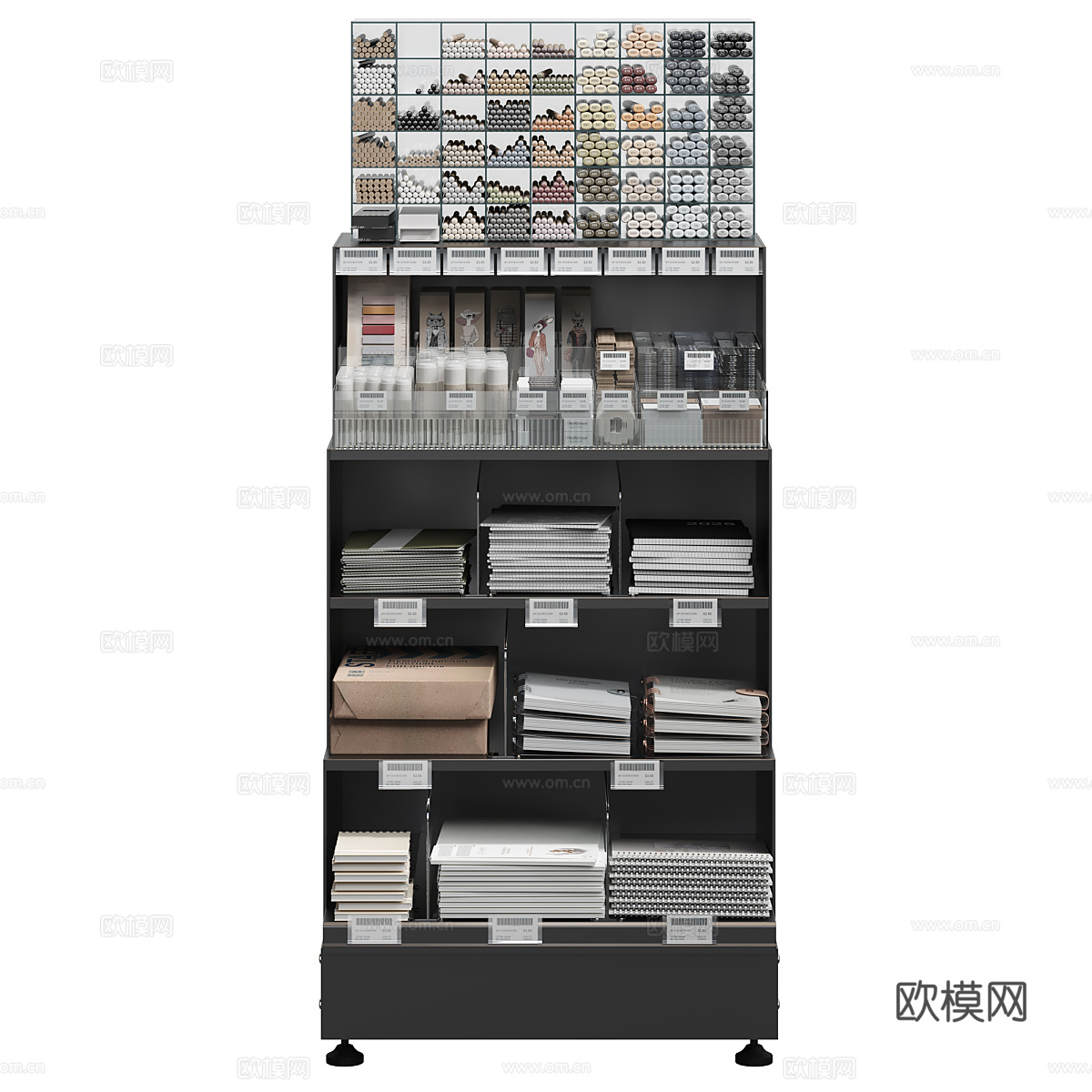 文具柜 文具 文具店3d模型