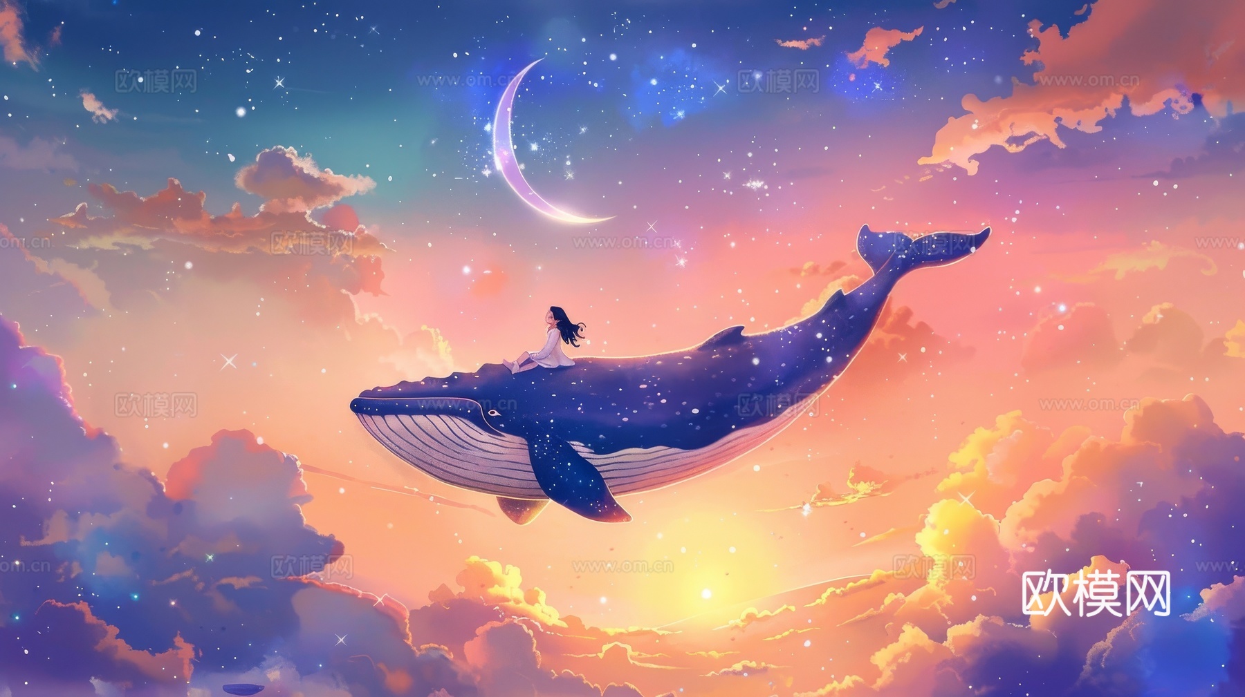 儿童房卡通壁纸壁画下载（渲染图6）