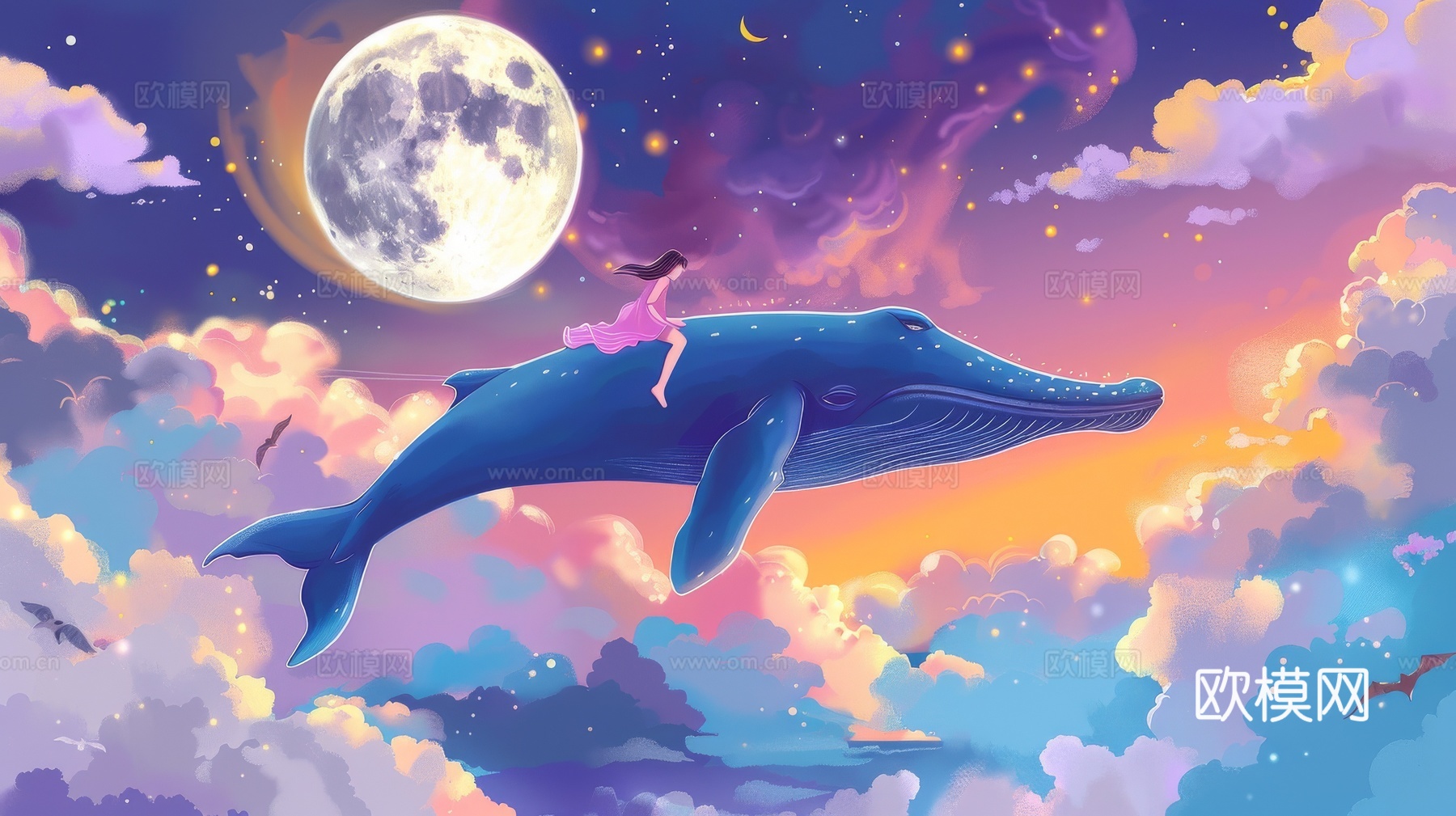 儿童房卡通壁纸壁画