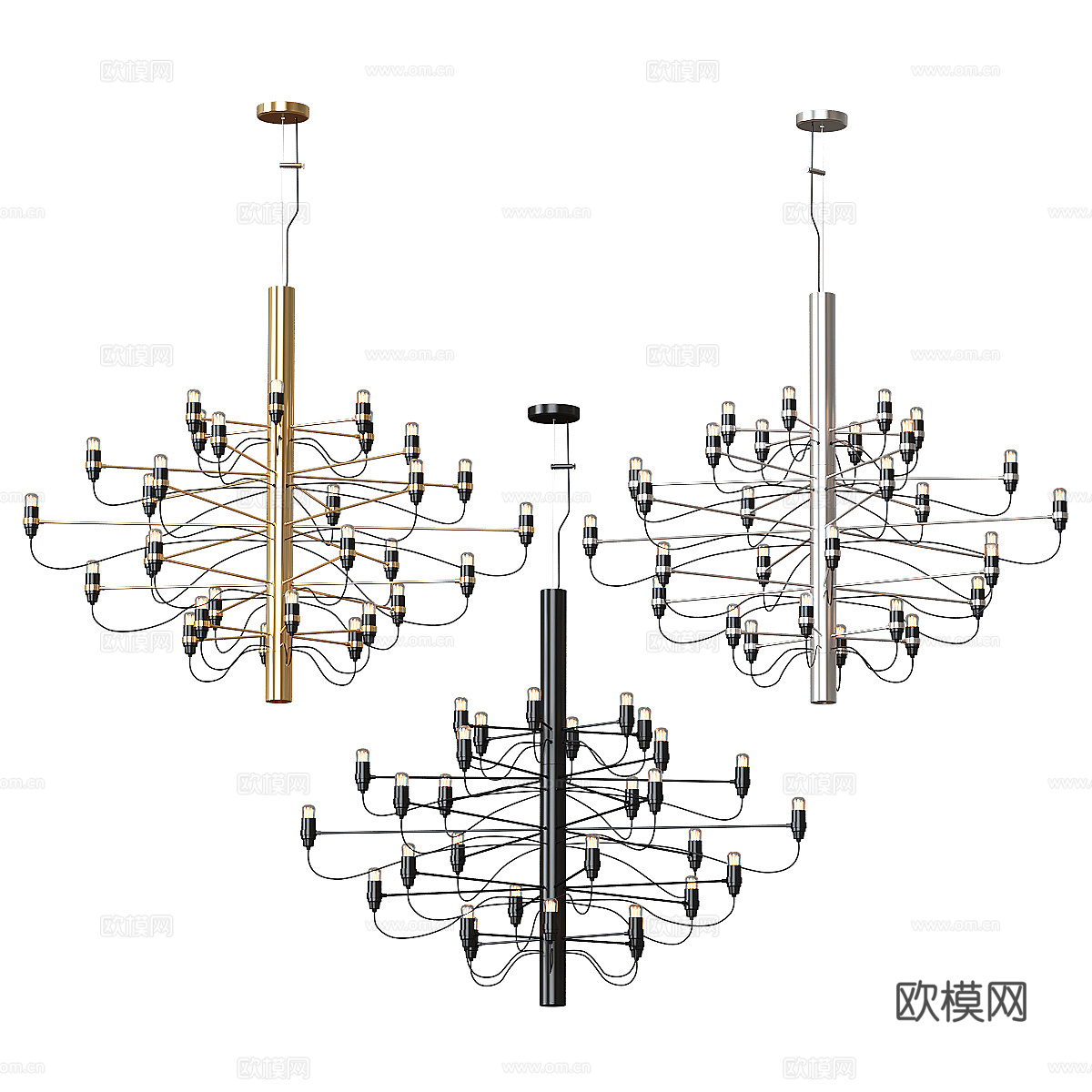 现代轻奢装饰吊灯3d模型