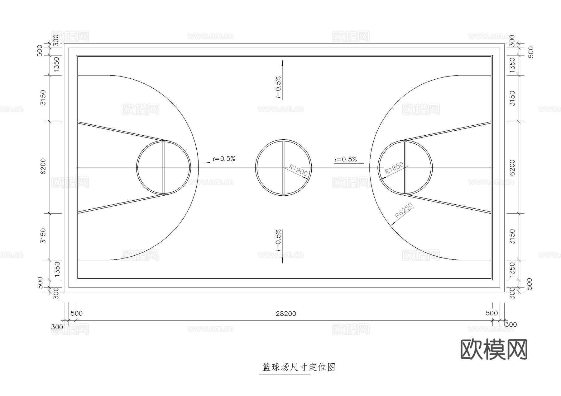 200米跑道平面图cad施工图
