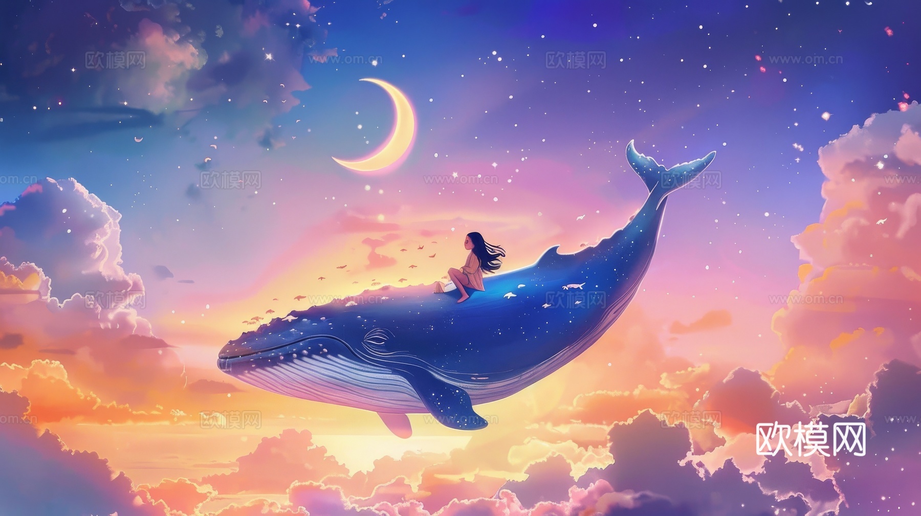 儿童房卡通壁纸壁画下载（渲染图7）