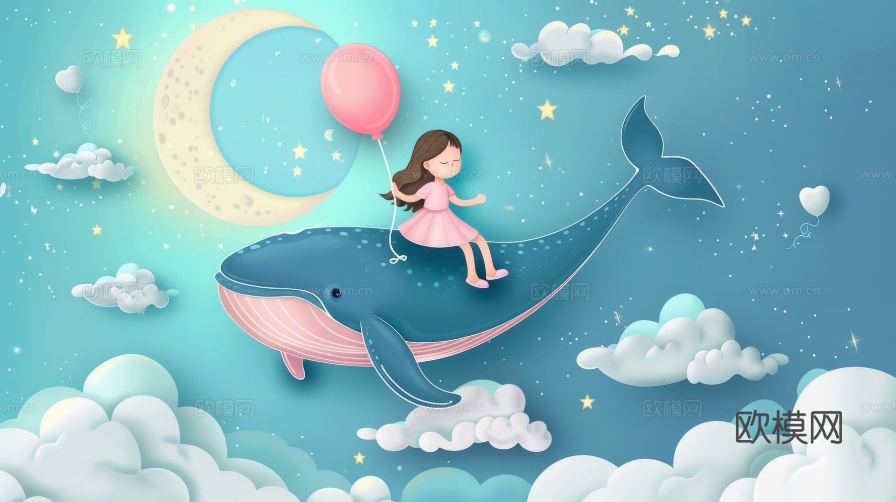 儿童房卡通壁纸壁画