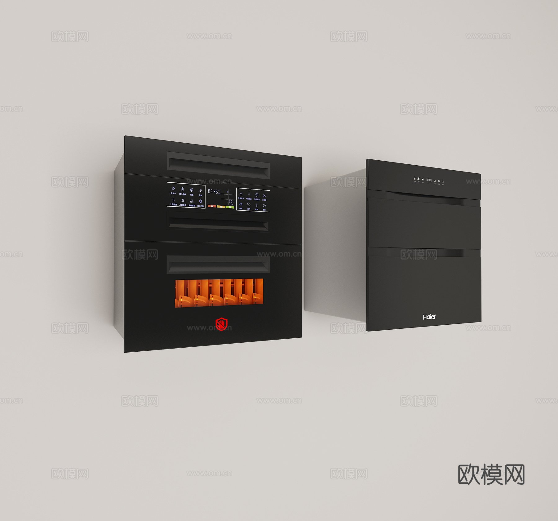 现代简约消毒柜组合3d模型