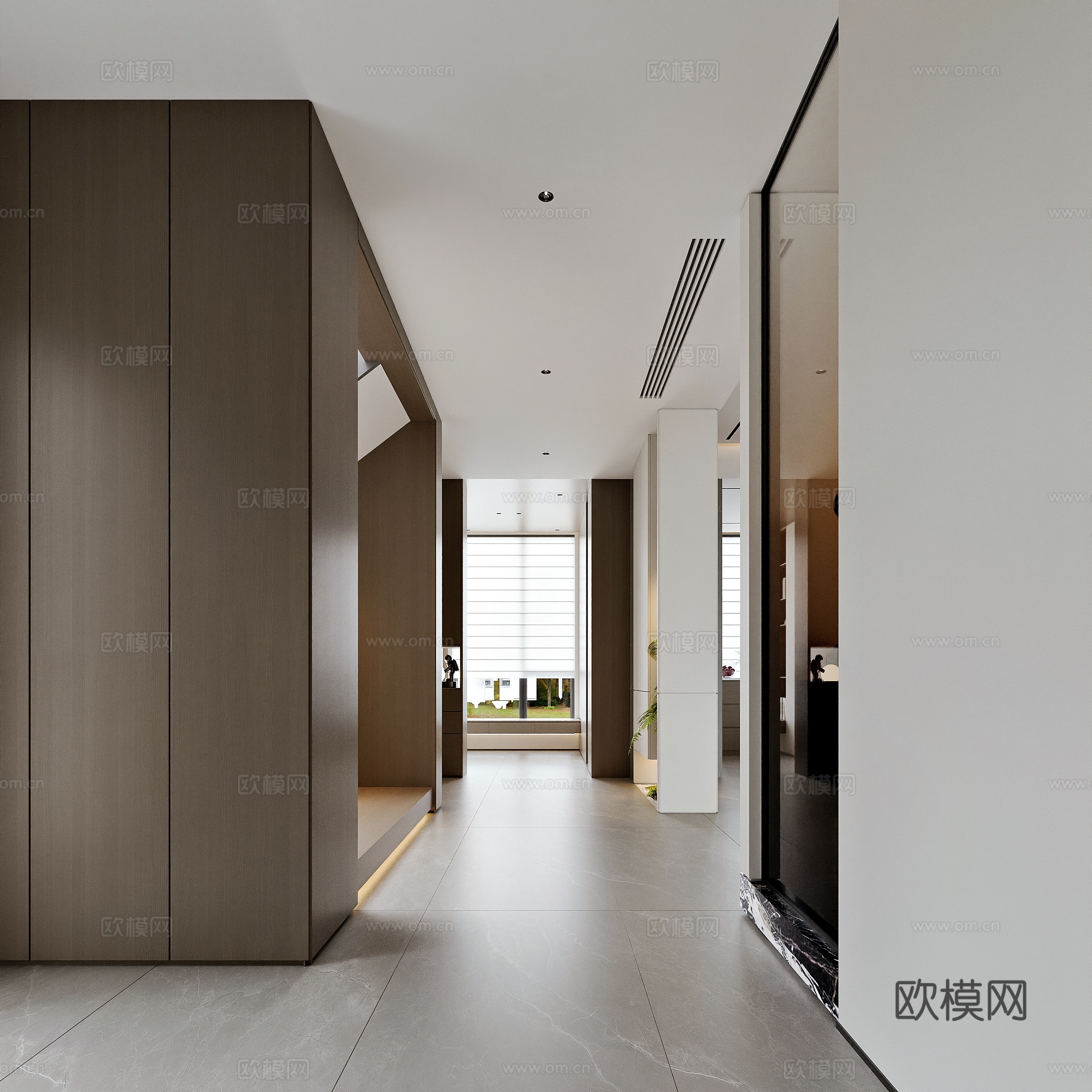 现代风格家居入户玄关3d模型