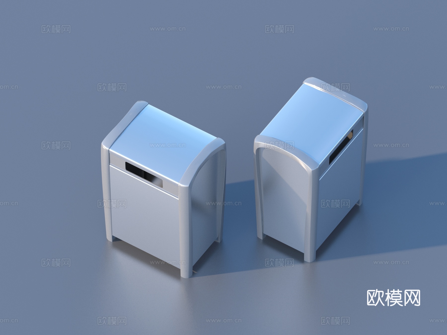 回收桶 垃圾桶 小品3d模型