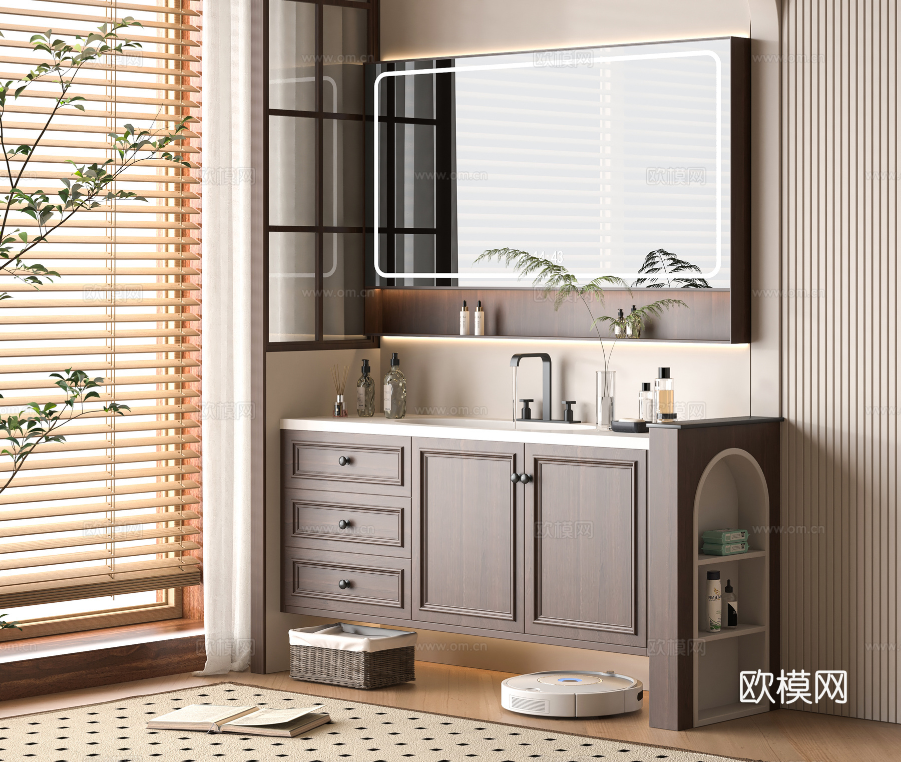 现代洗手台3d模型
