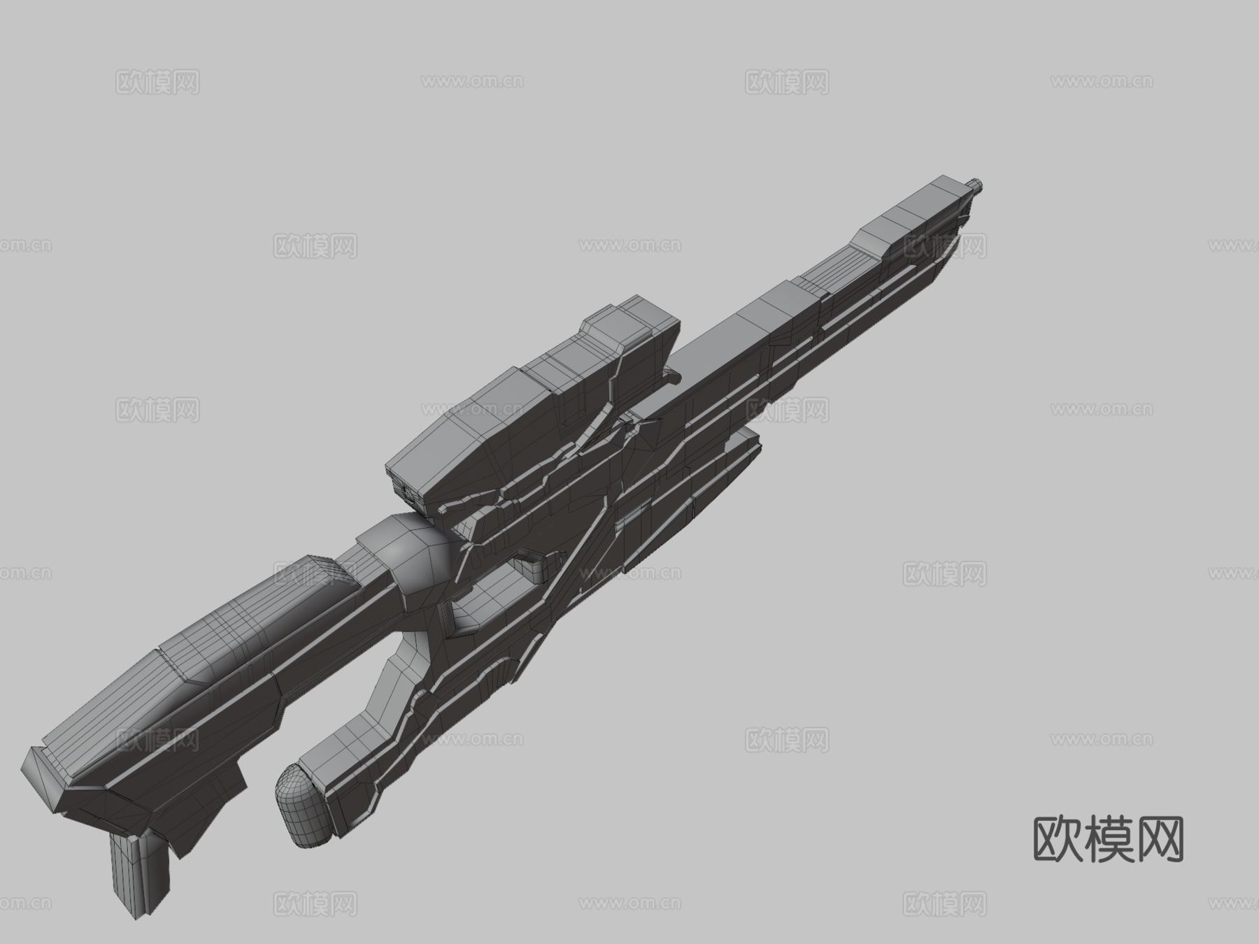 科幻步枪3d模型