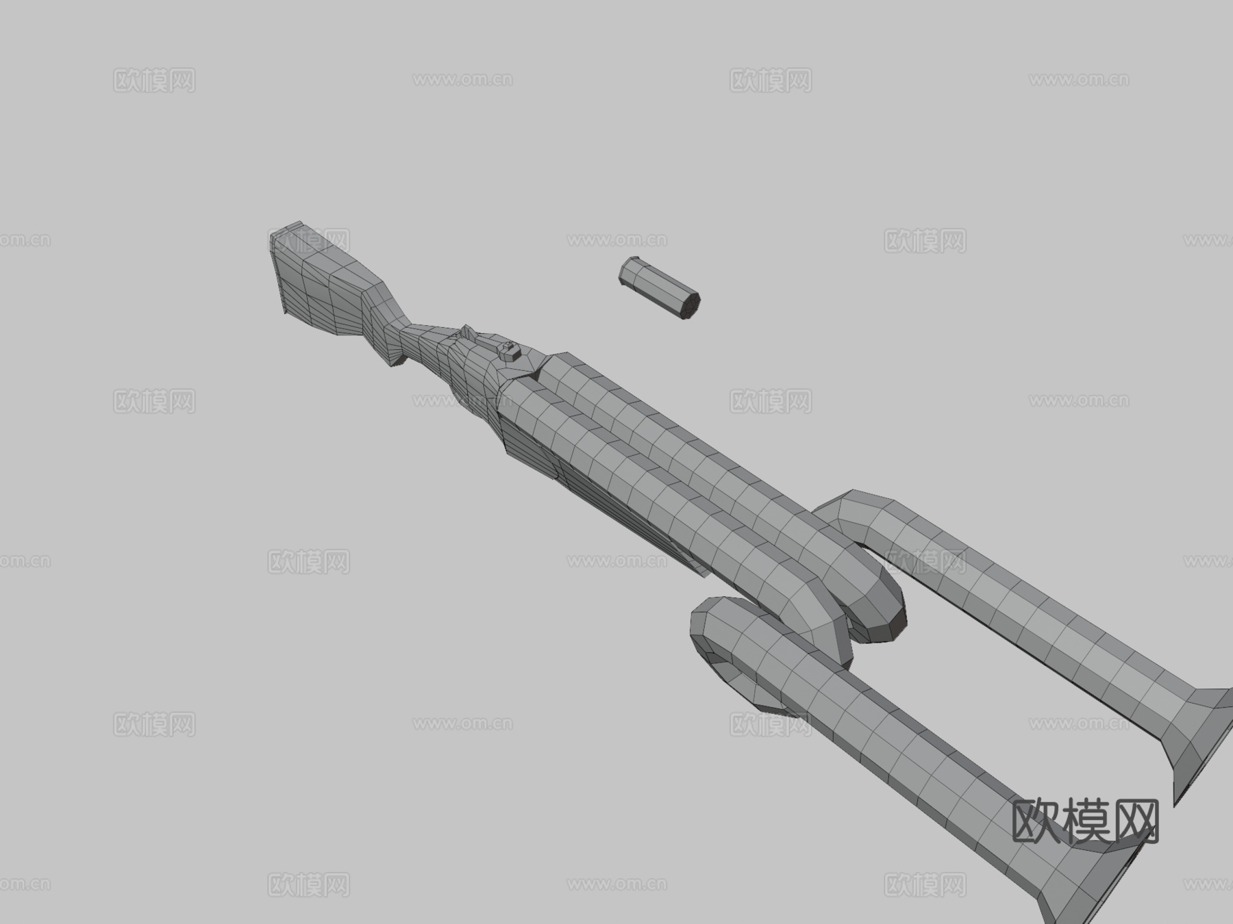 双管循环霰弹枪3d模型