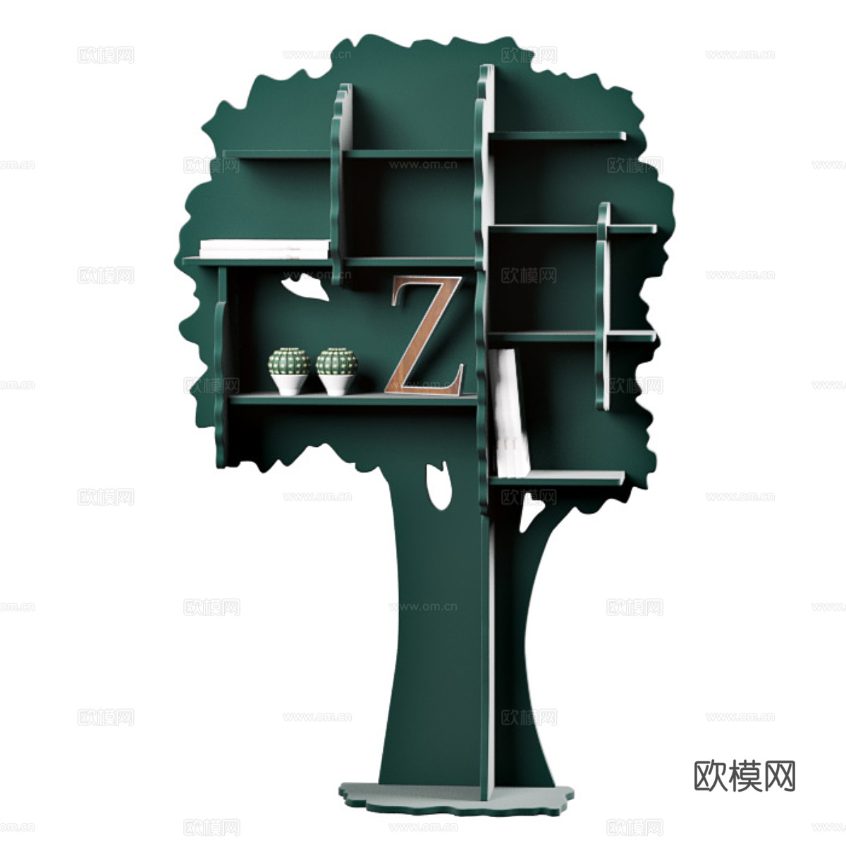 现代儿童书架3d模型