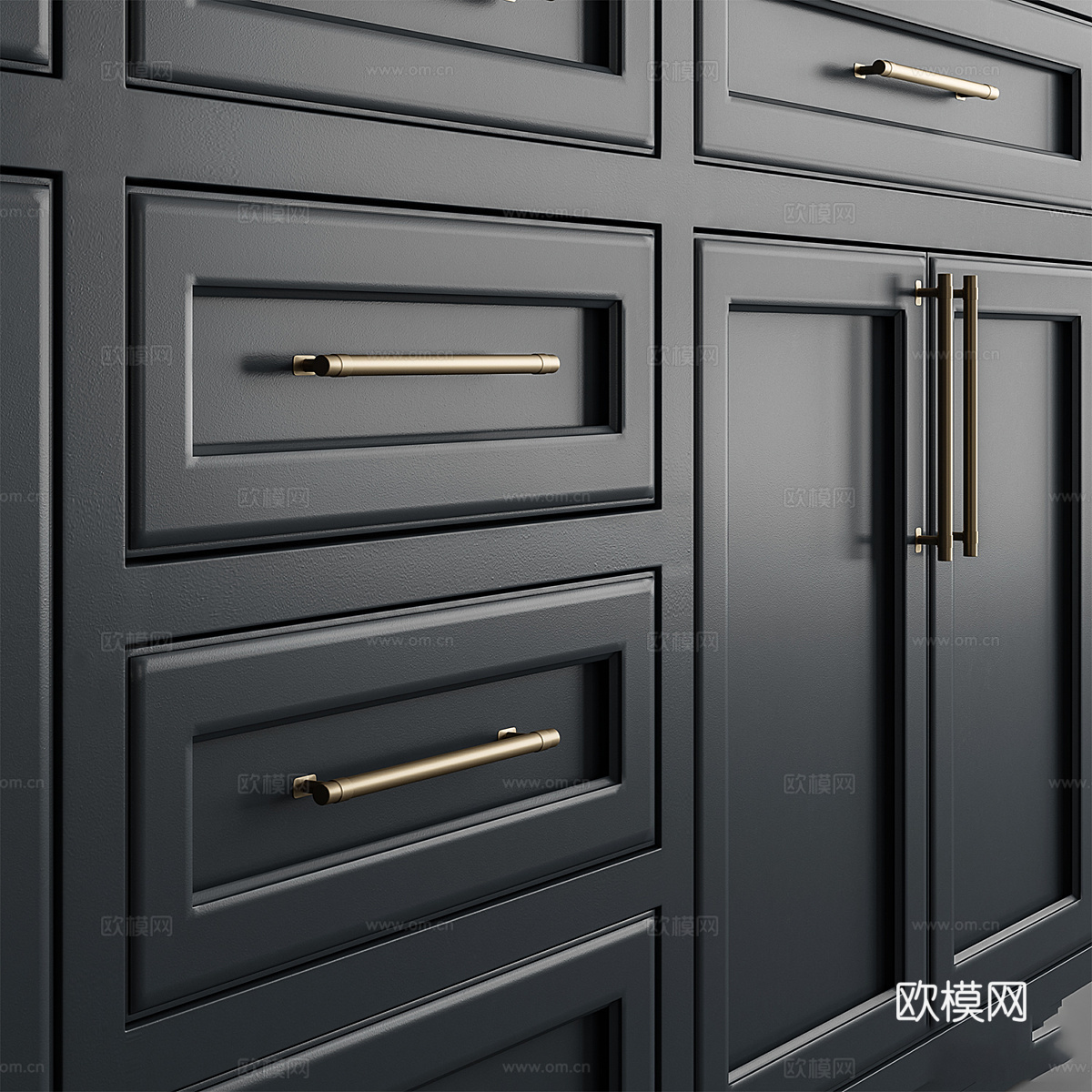 现代轻奢浴室柜3d模型