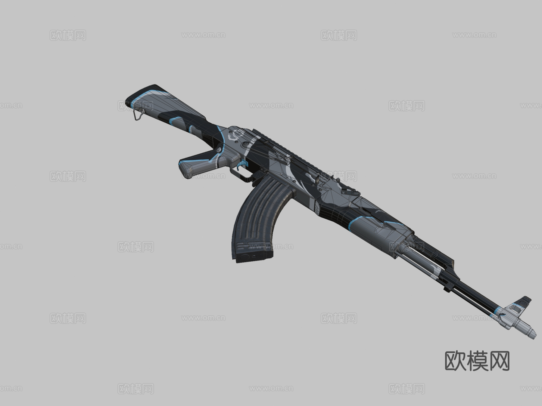 幽灵-AKM-PUBG3d模型