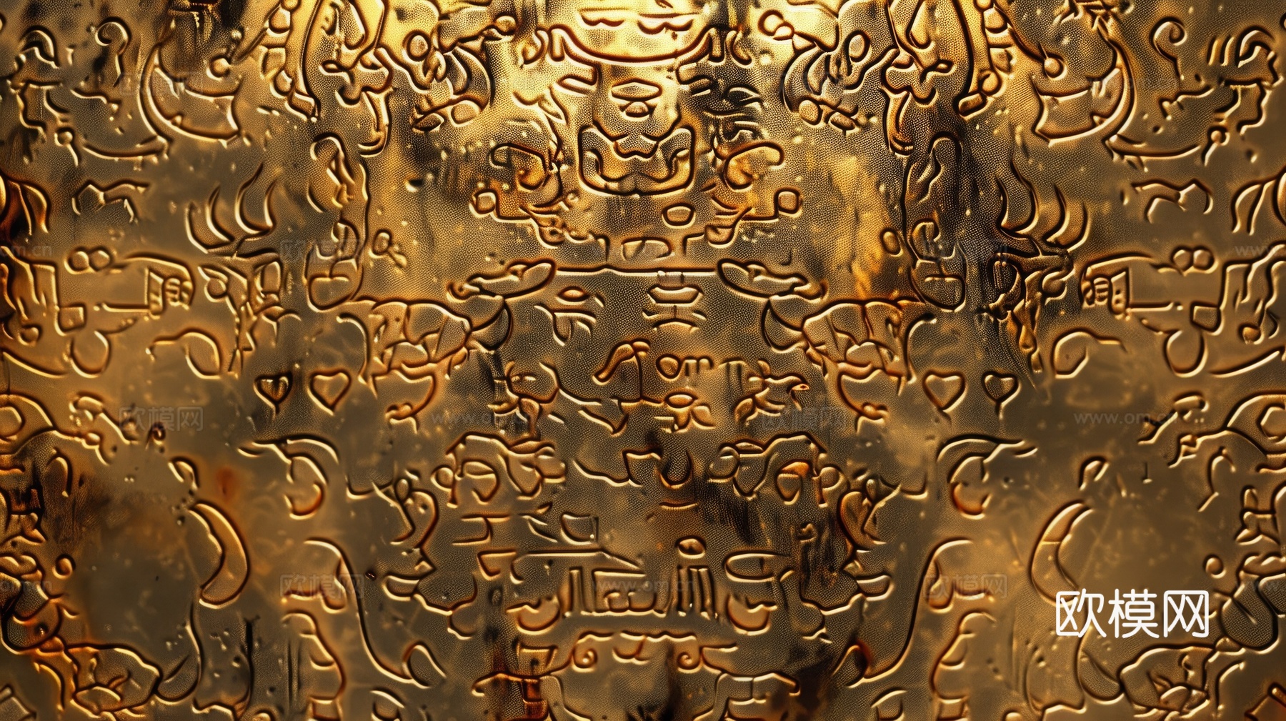 金属金箔黄金涂抹下载（渲染图3）