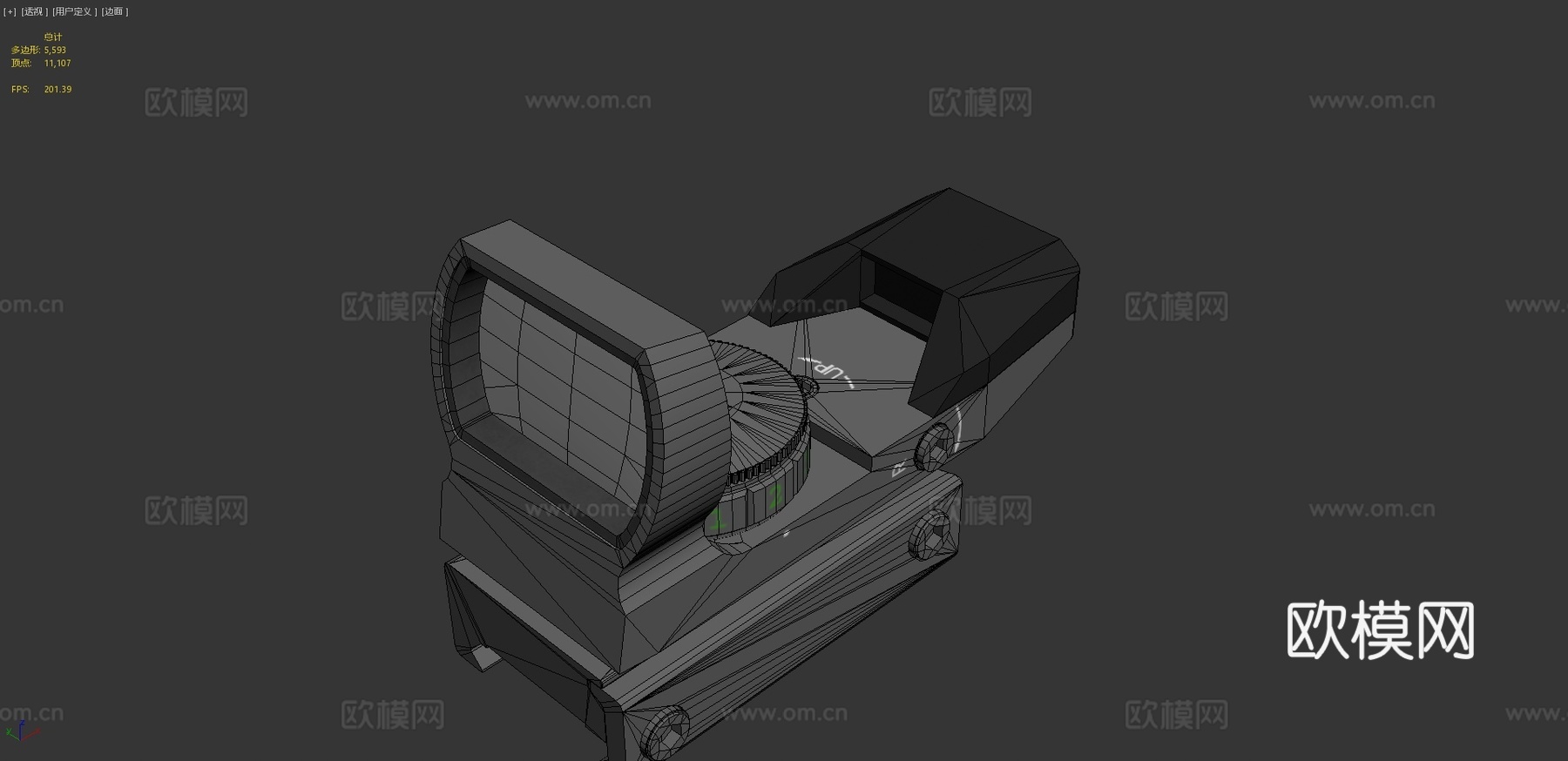 多重红绿反射瞄准镜3d模型