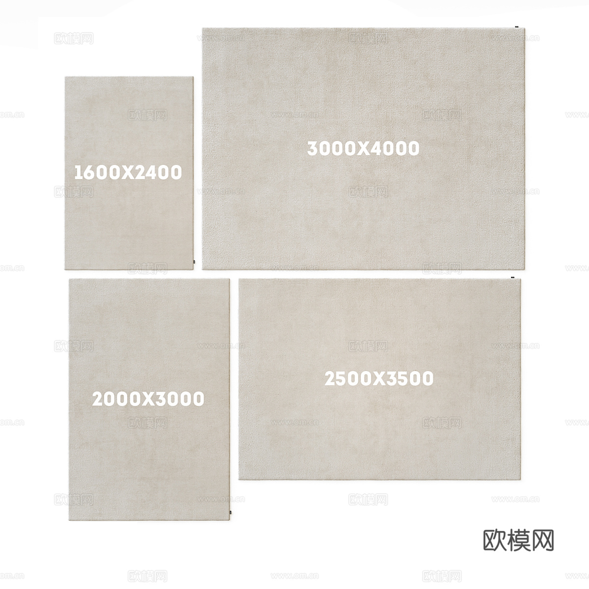 现代布艺地毯3d模型