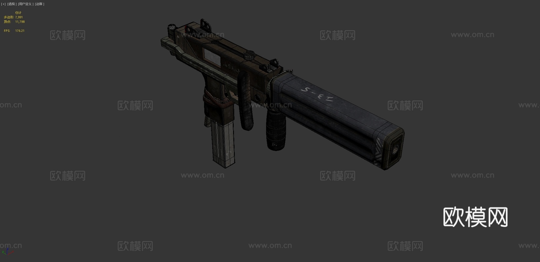 Mac-10定制3d模型
