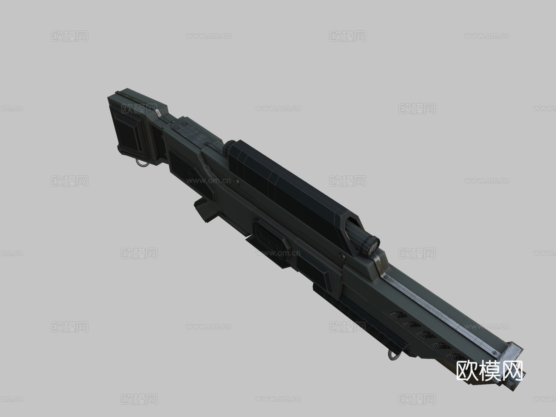 E-脉冲44步枪来自星河战队3d模型