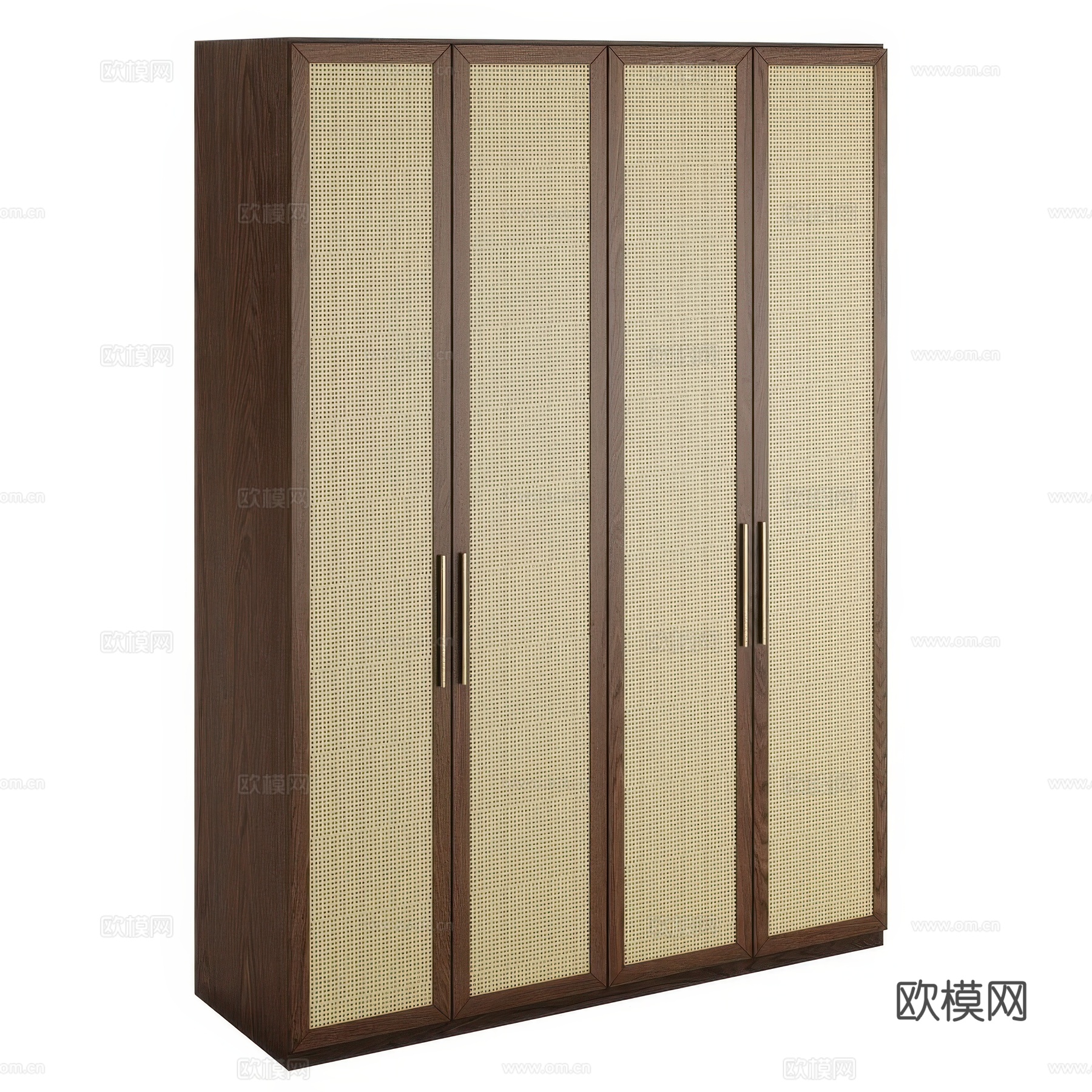 新中式藤制衣柜3d模型