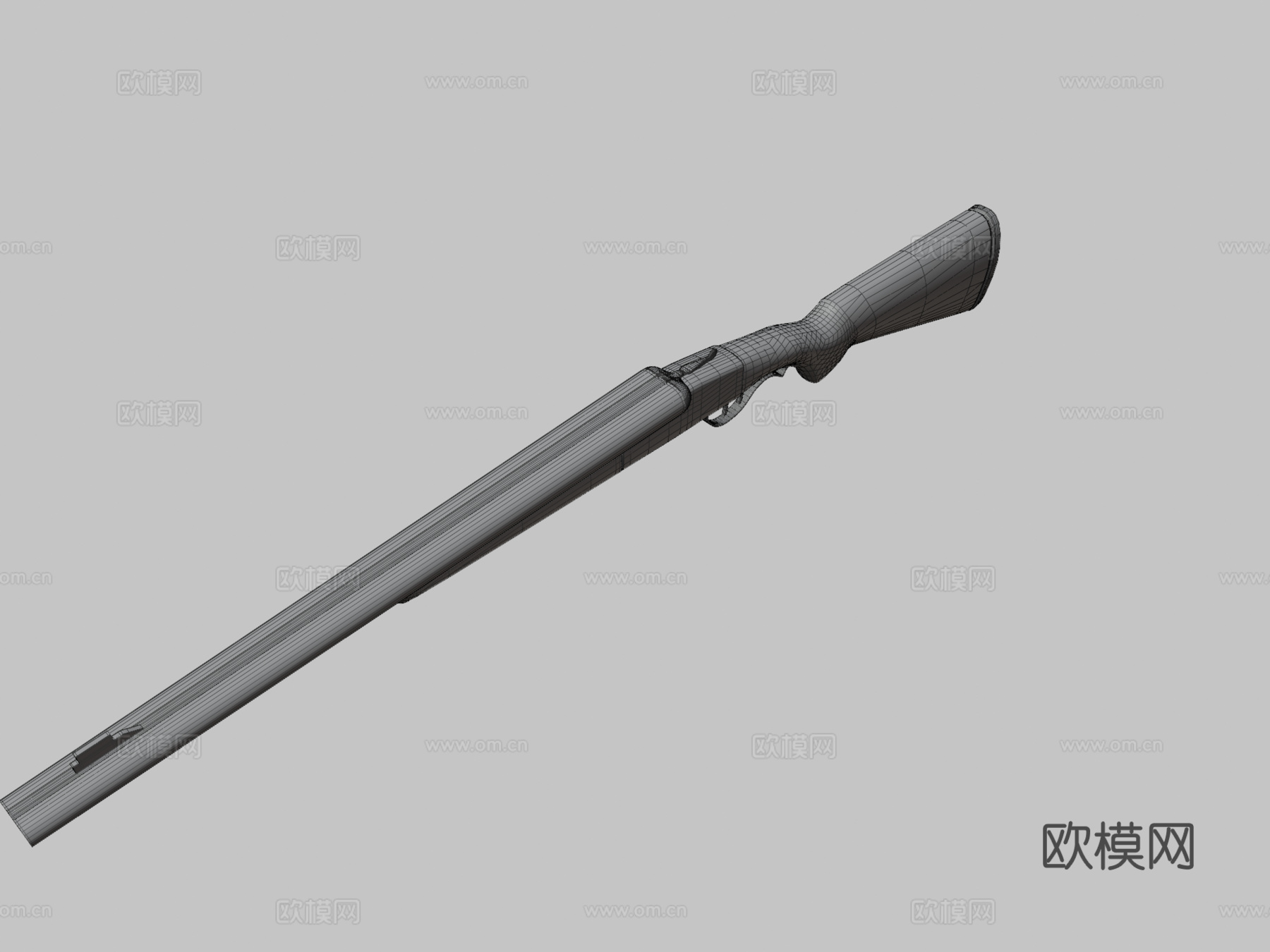 双管猎枪3d模型