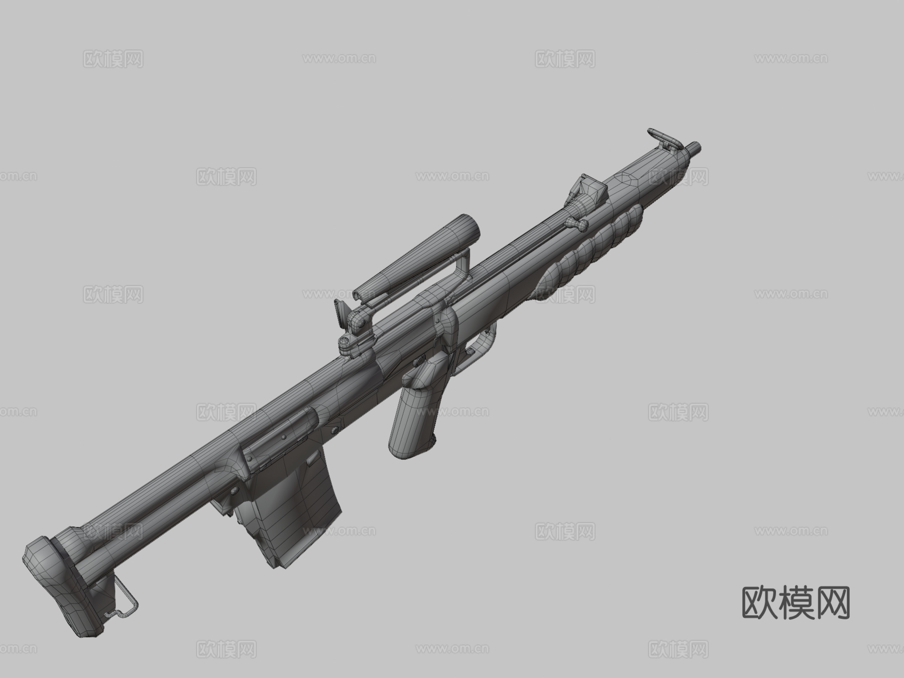 EM-2步枪3d模型
