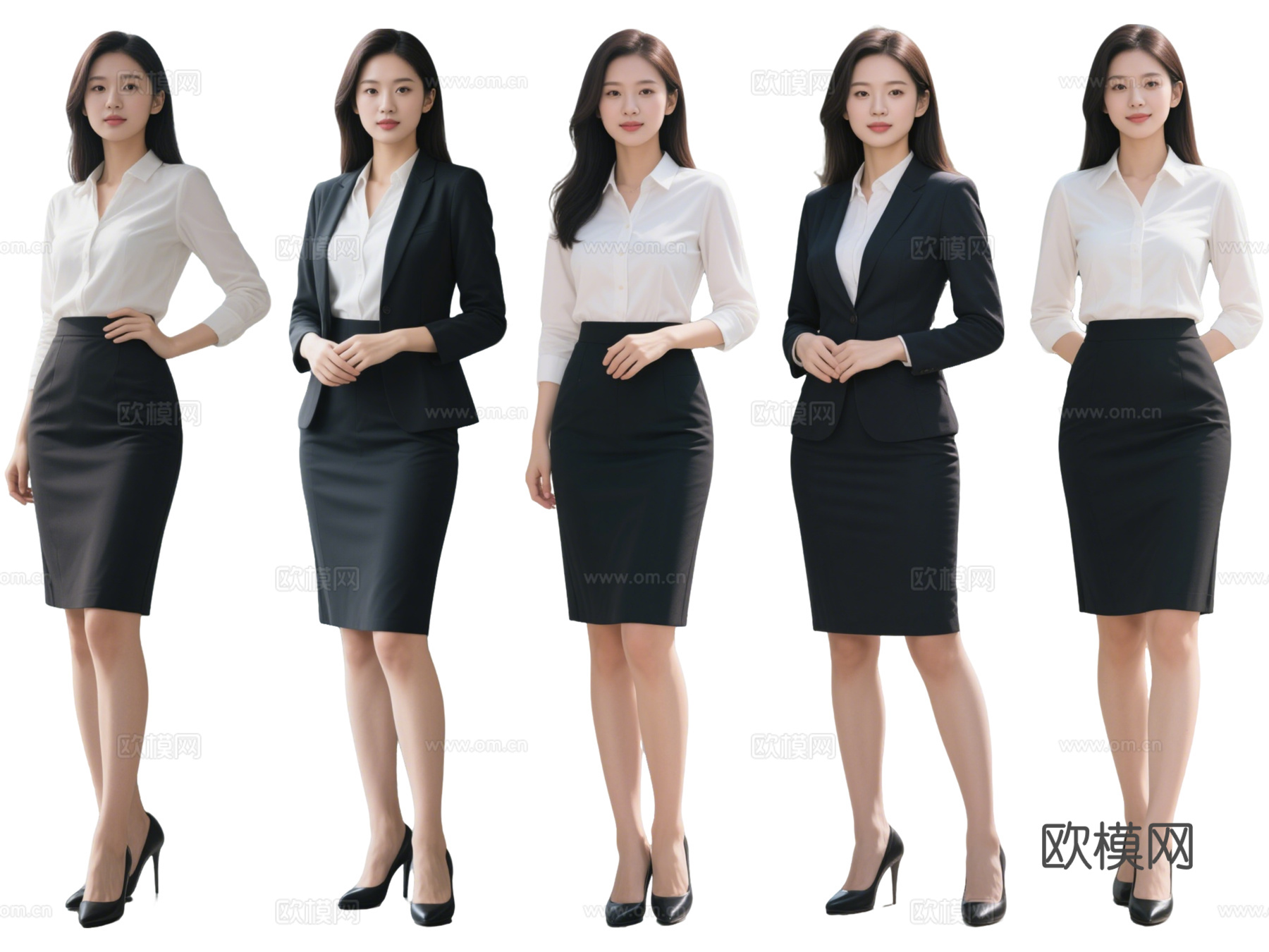 PS免抠现代美女 职业装美女 正装美女 职业装模特 职场女性