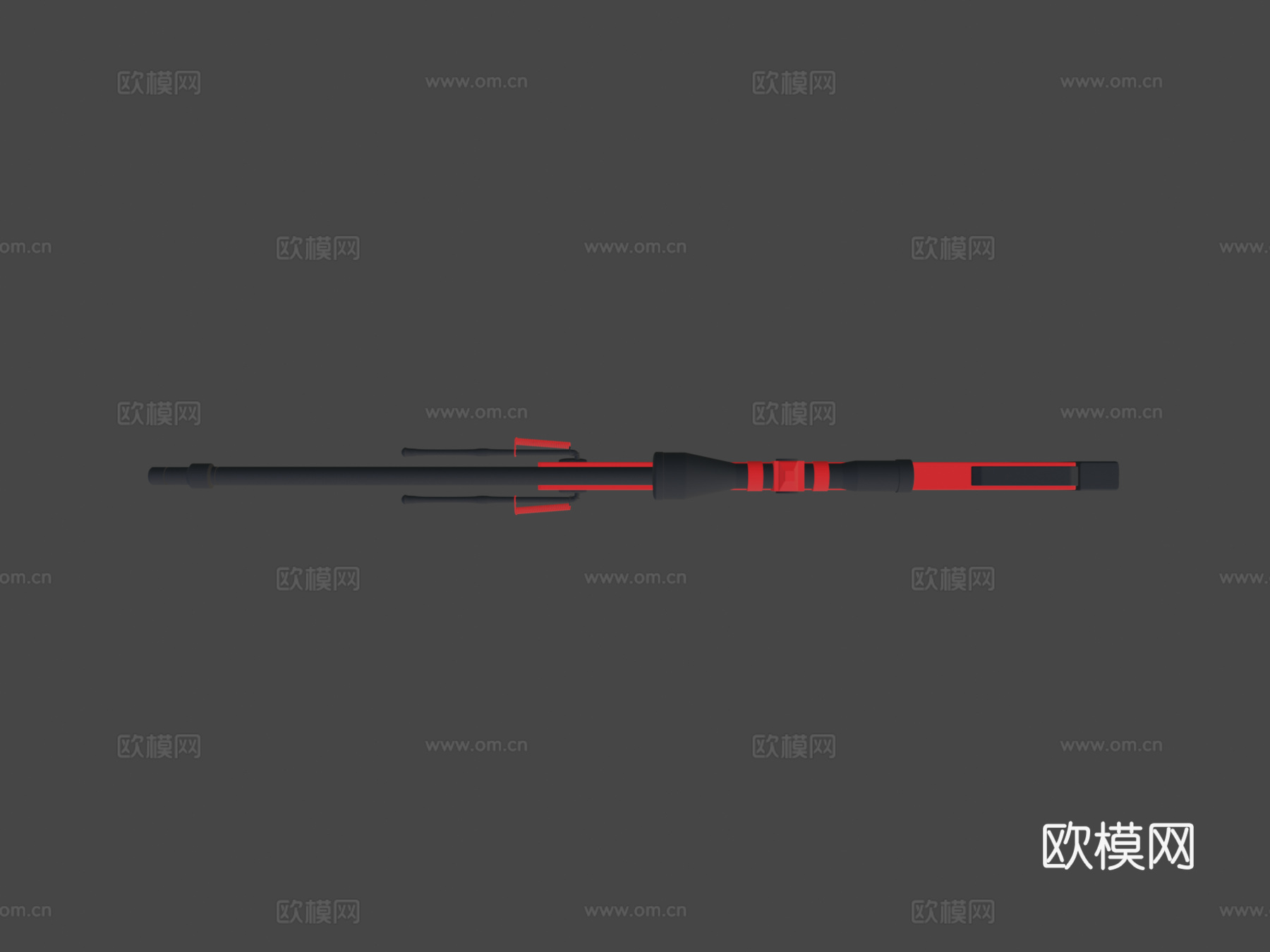 AWP-黑色和红色狙击枪3d模型