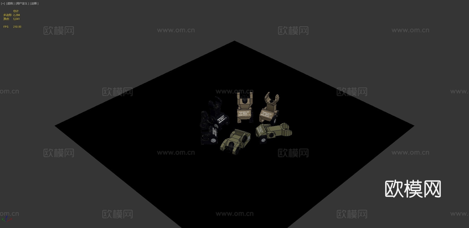 铁瞄准器3d模型