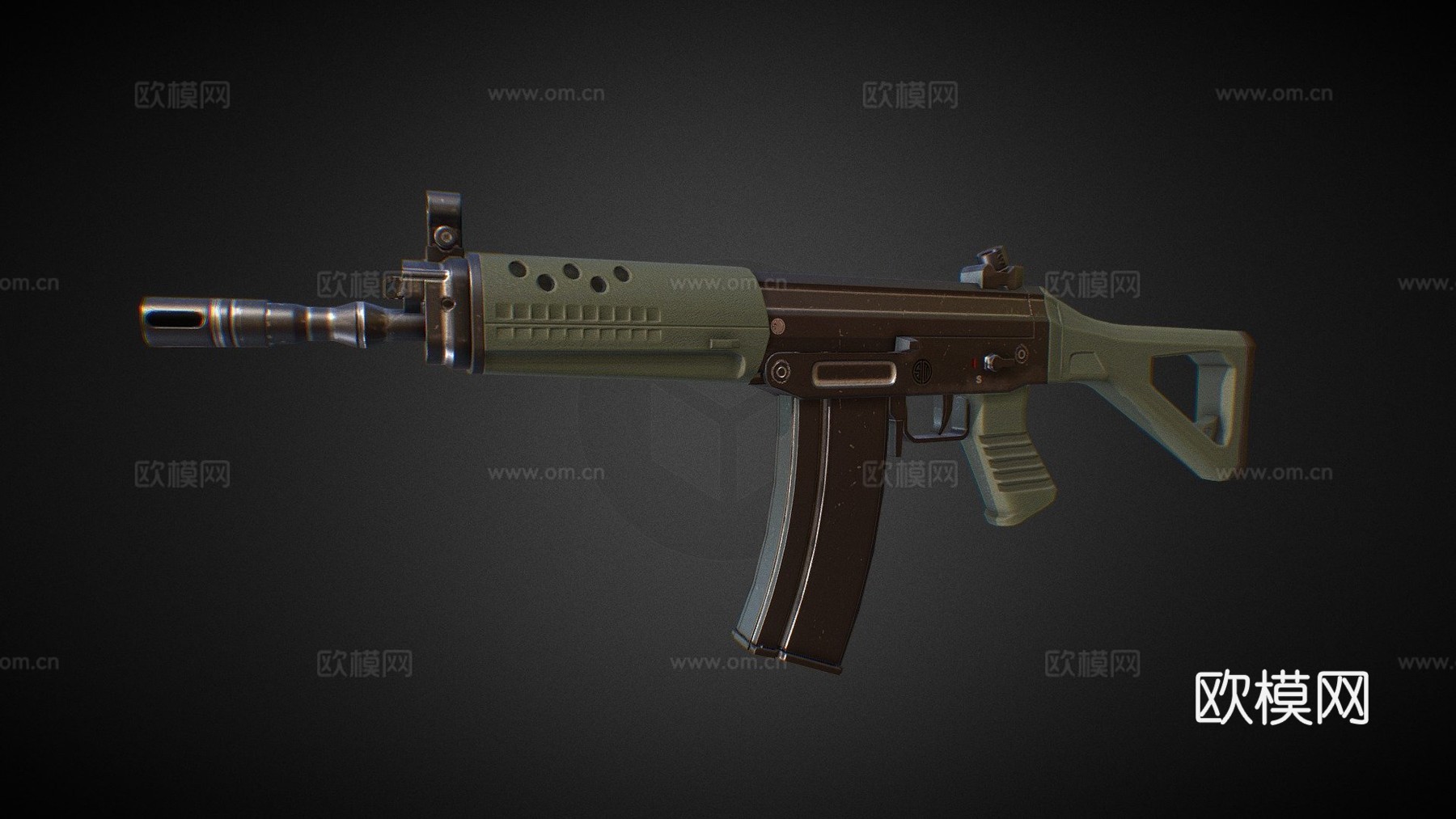 SG553突击步枪3d模型