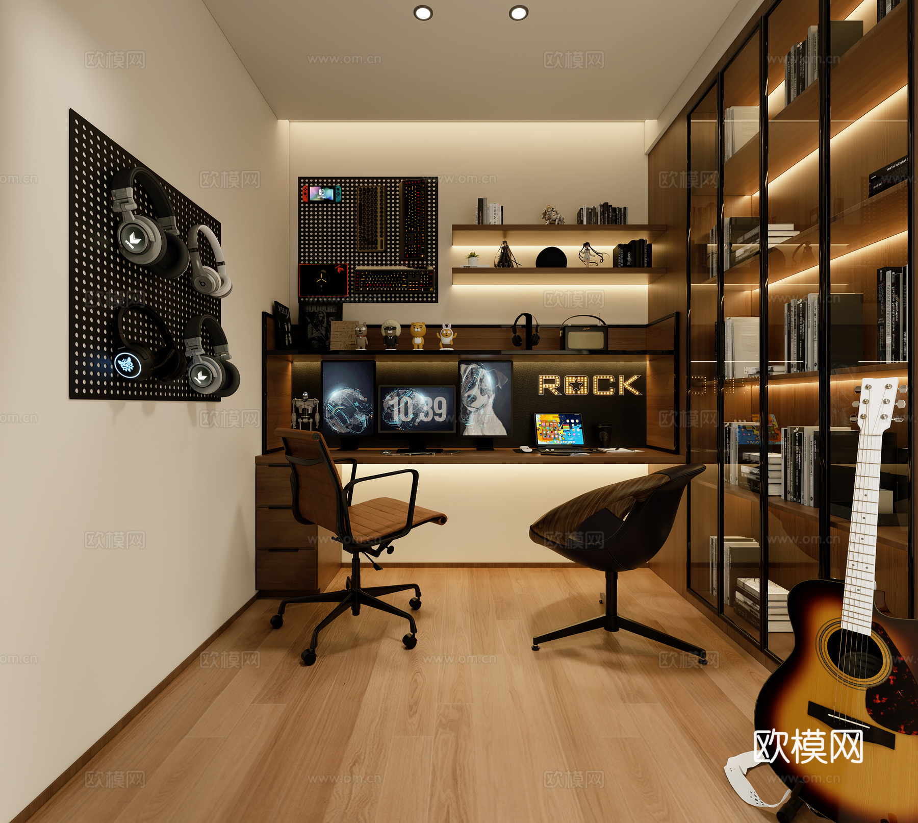 现代电竞房3d模型