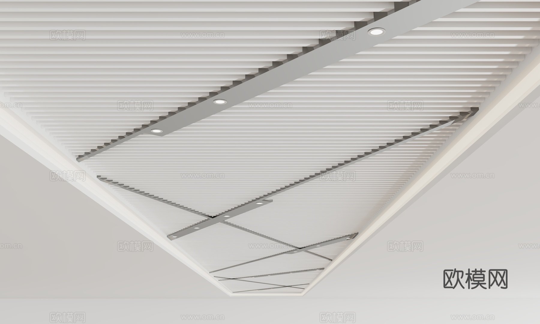 现代天花吊顶3d模型