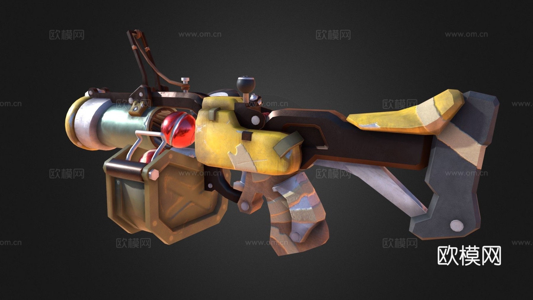 Junkrat的动画榴弹发射器3d模型